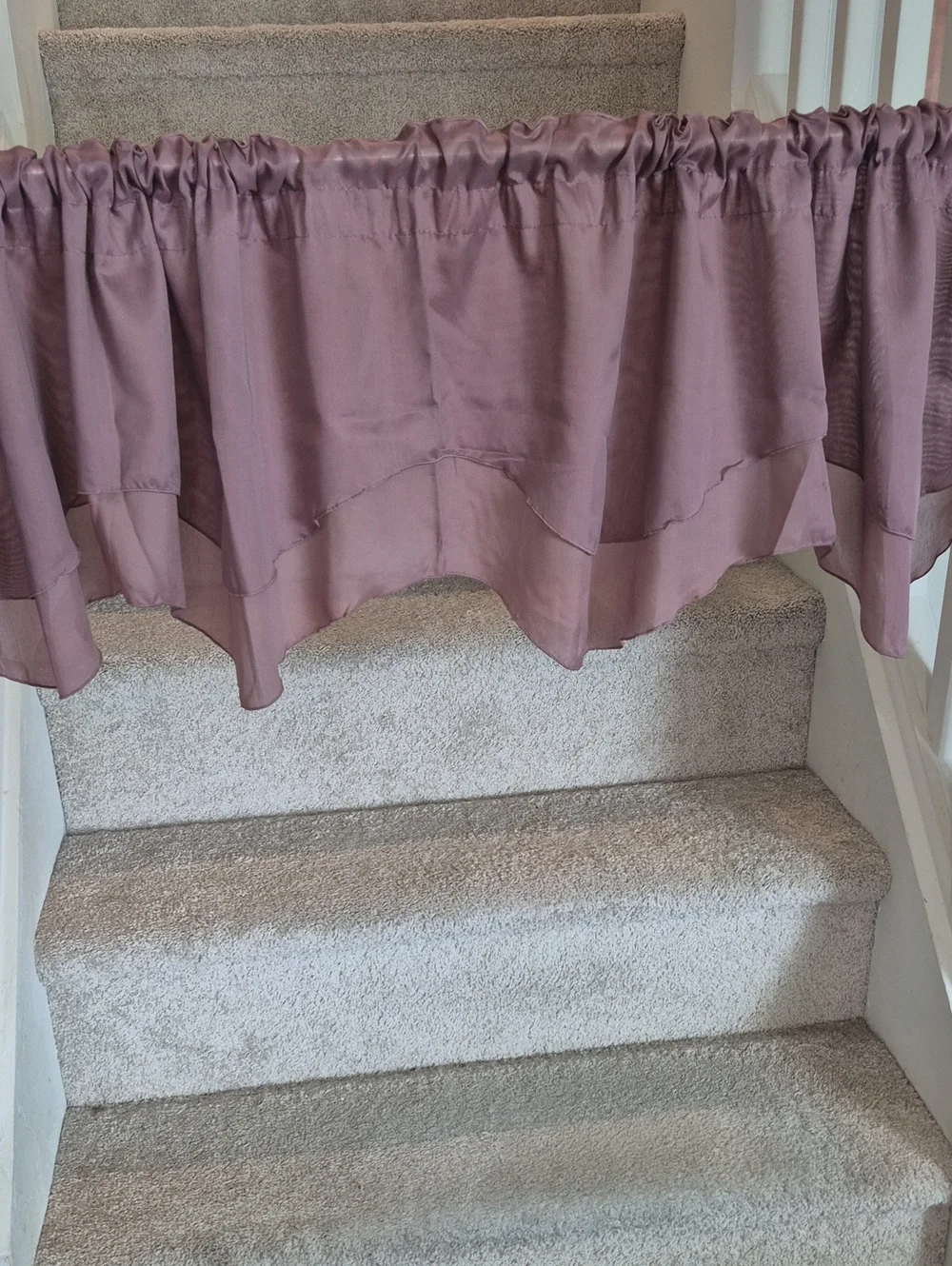 Decorative Scalloped Lavender Window Valance 78x17